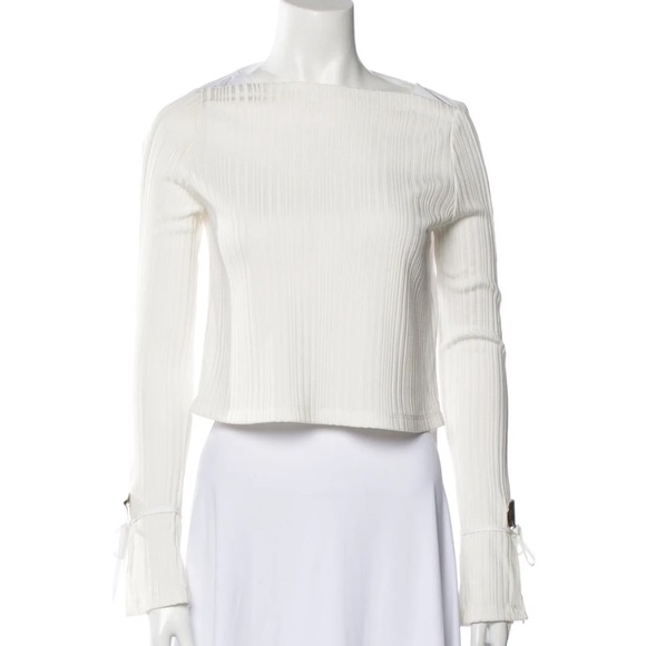 3.1 Philip Lim slip cuff top size small cream& white - Picture 1 of 8